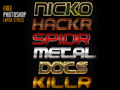 Free Photoshop Text Styles Free Photoshop Text Styles