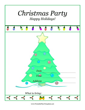 Free Printable Christmas Party Flyer Template