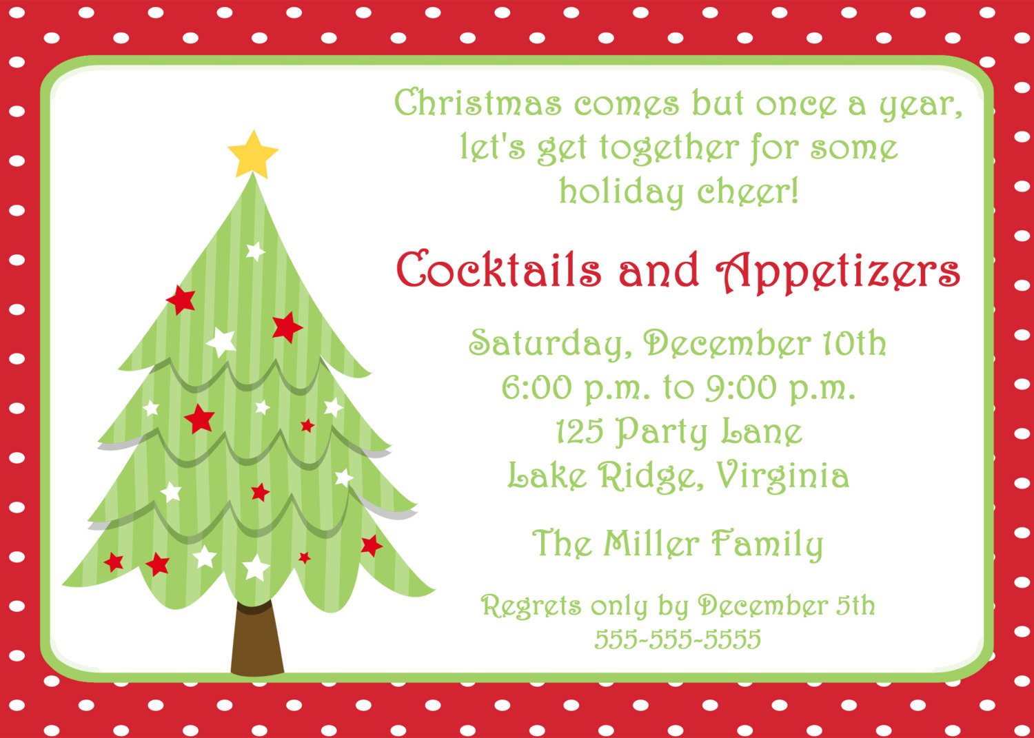 Free Printable Christmas Party Invitations Templates