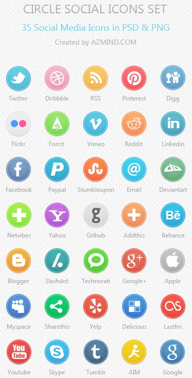 Free Social Media Icons Circle