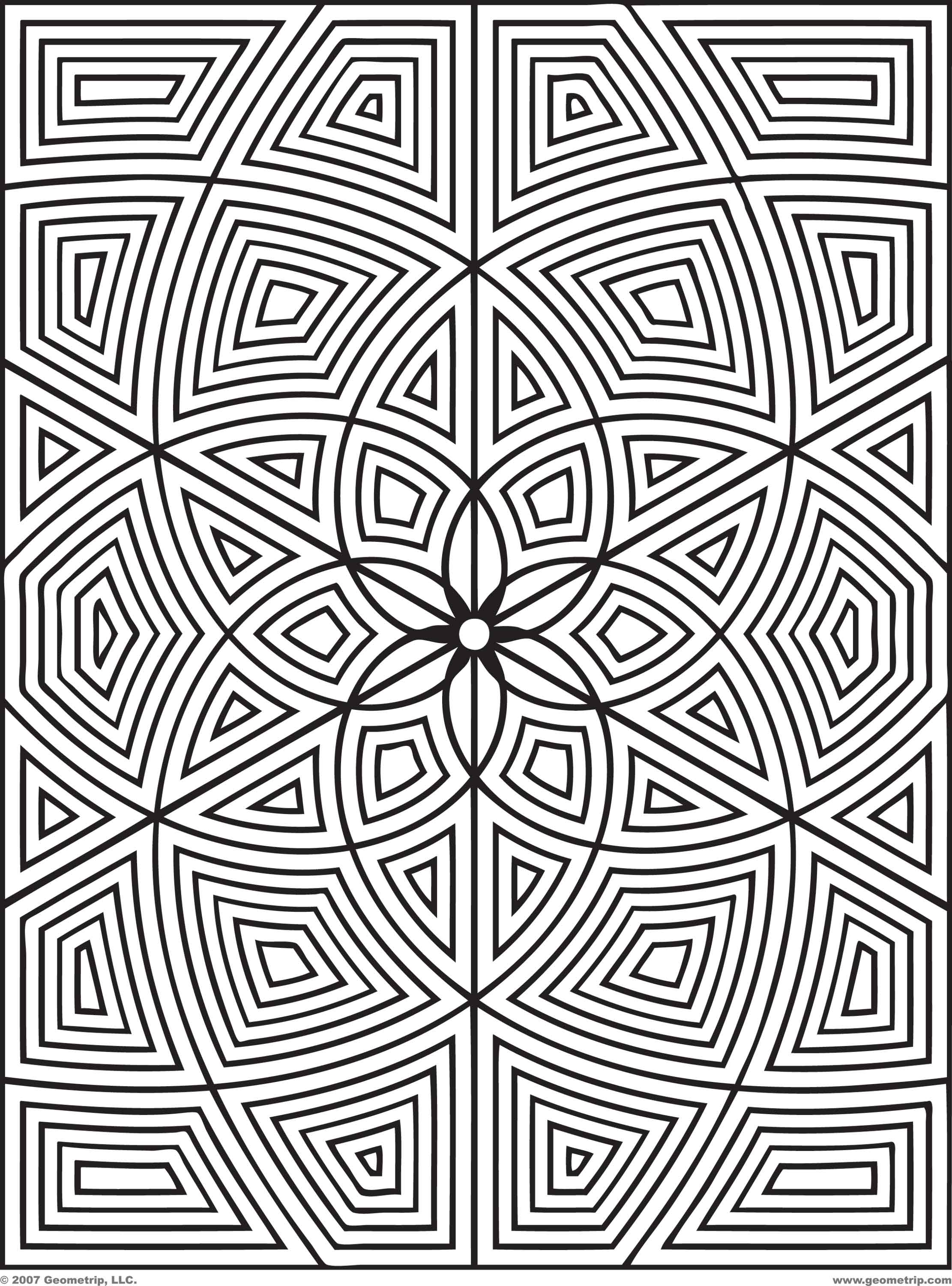 Geometric Design Coloring Pages Printable