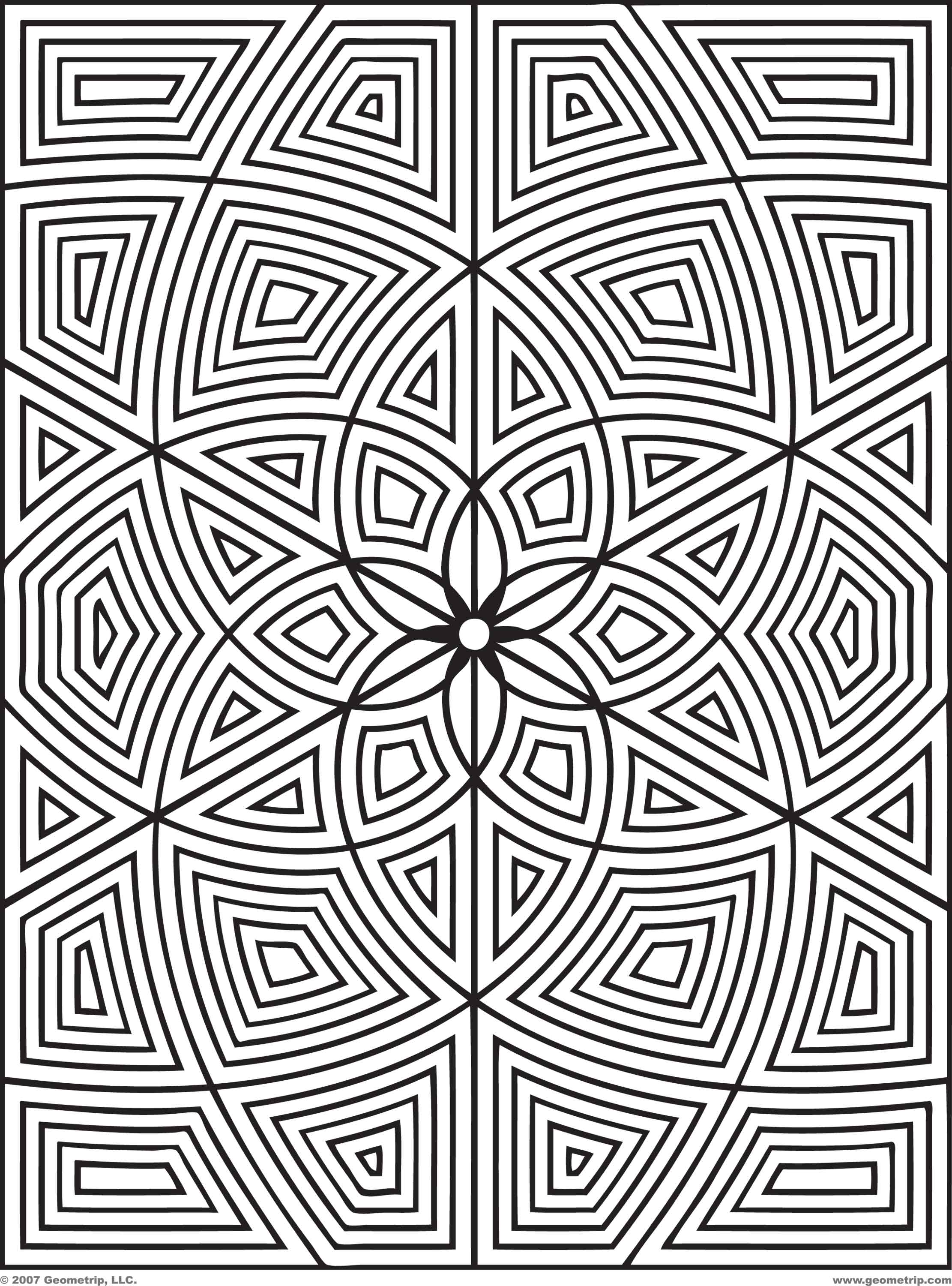 Geometric Design Coloring Pages Printable Geometric Design Coloring Pages Printable