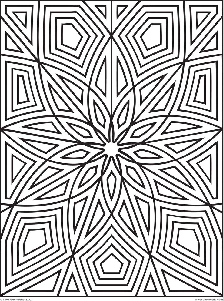 Geometric Design Pattern Coloring Pages Printable Geometric Design Pattern Coloring Pages Printable