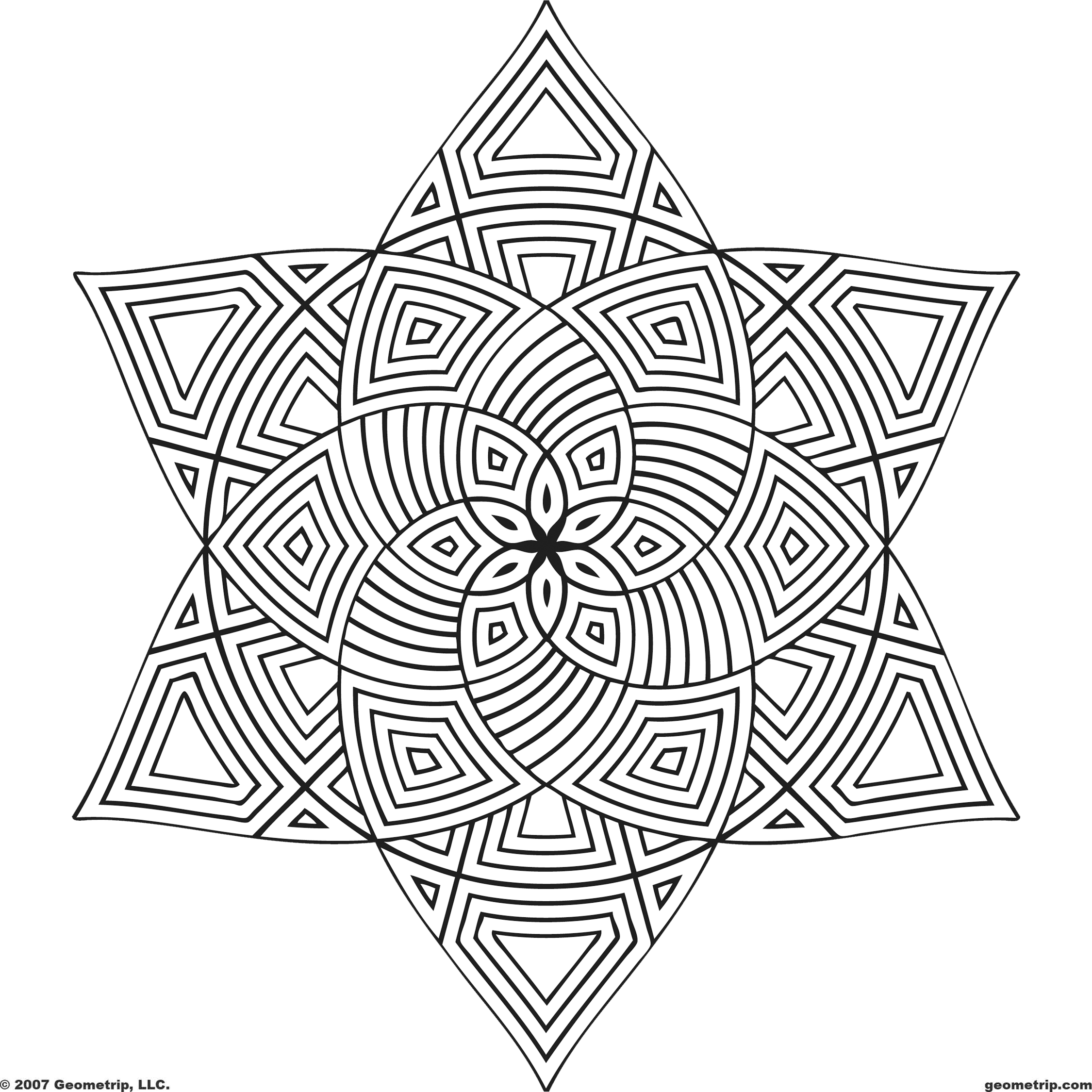 Geometric Pattern Coloring Pages
