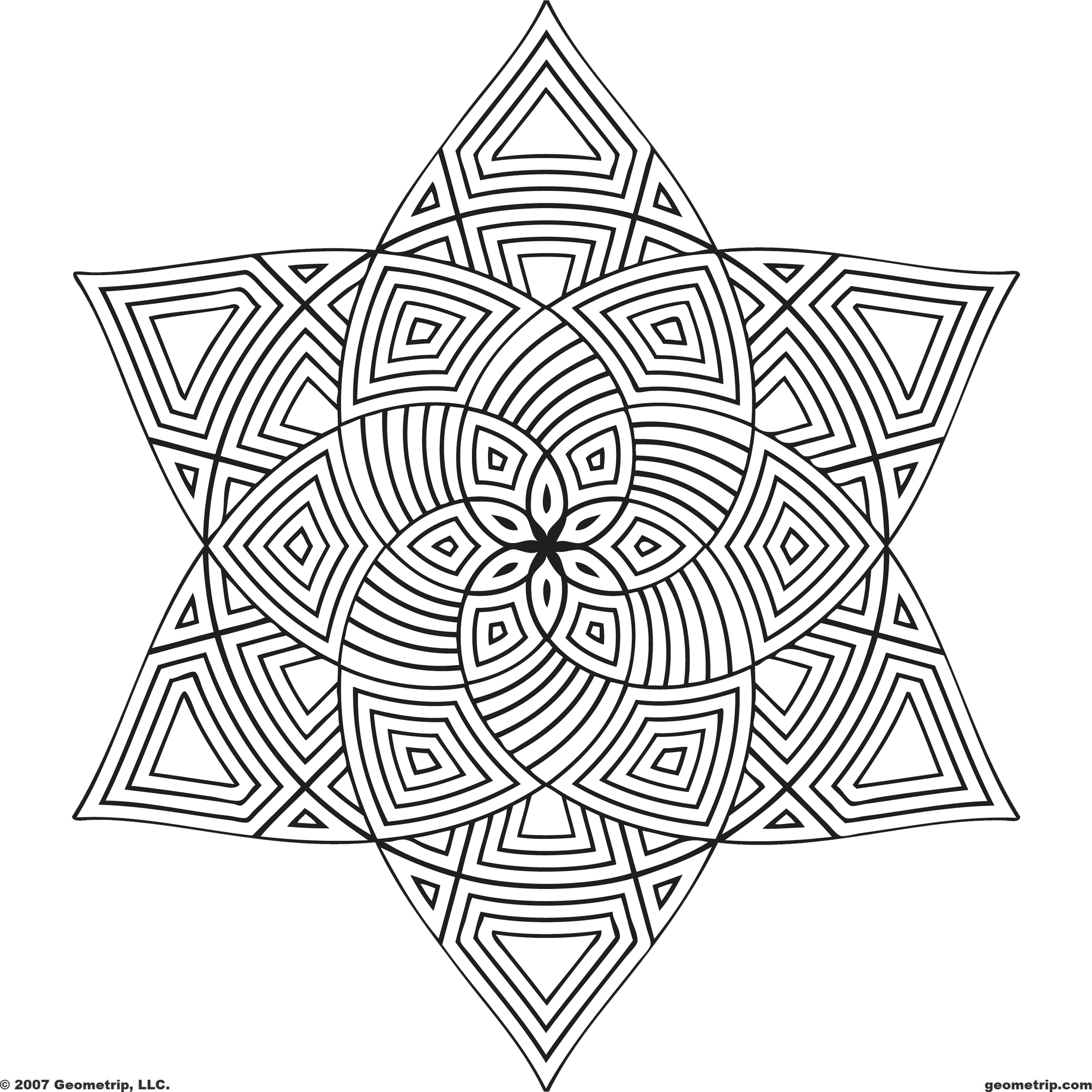 Geometric Pattern Coloring Pages Geometric Pattern Coloring Pages