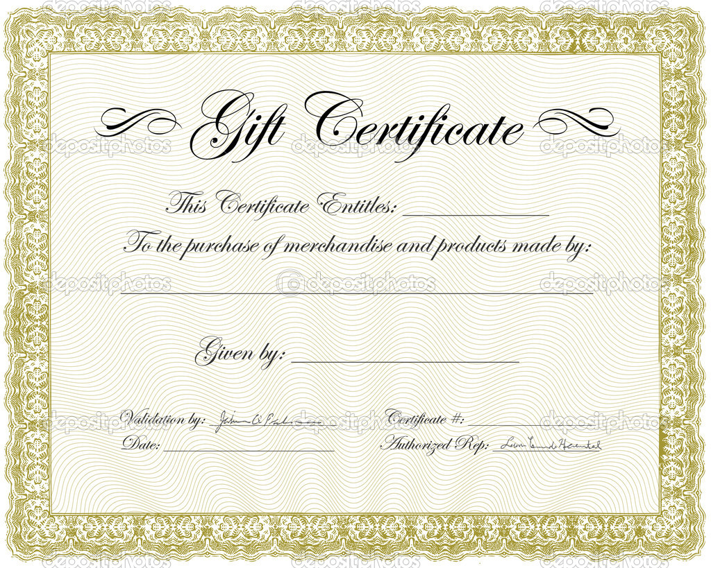 Gift Certificate Frame