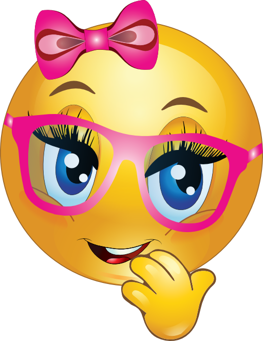 Girl Smiley Face with Glasses