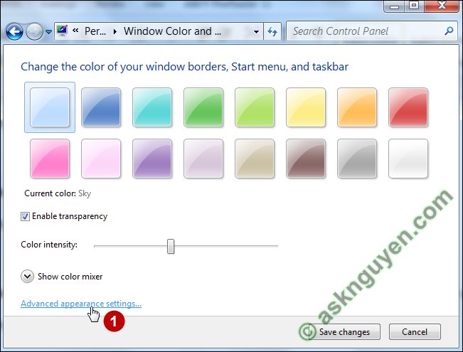 Glass Colors Windows 7