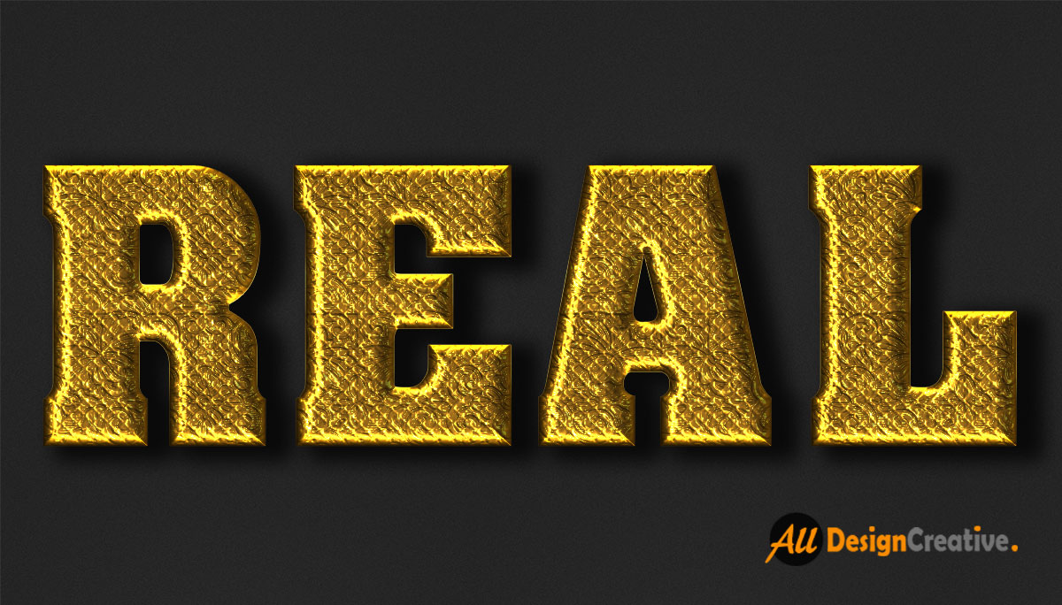 Gold Text Effect PSD