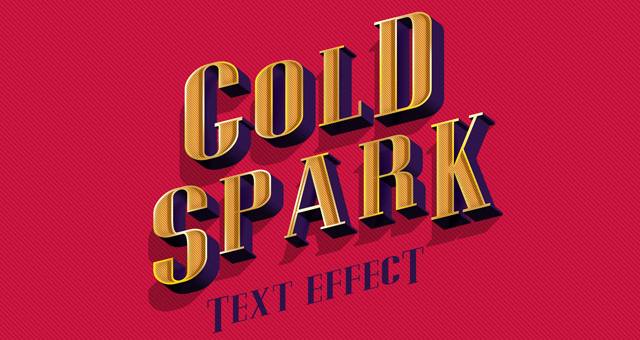 Gold Text Effect PSD