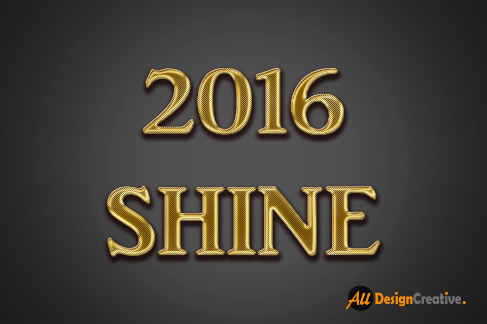 Gold Text Effect PSD