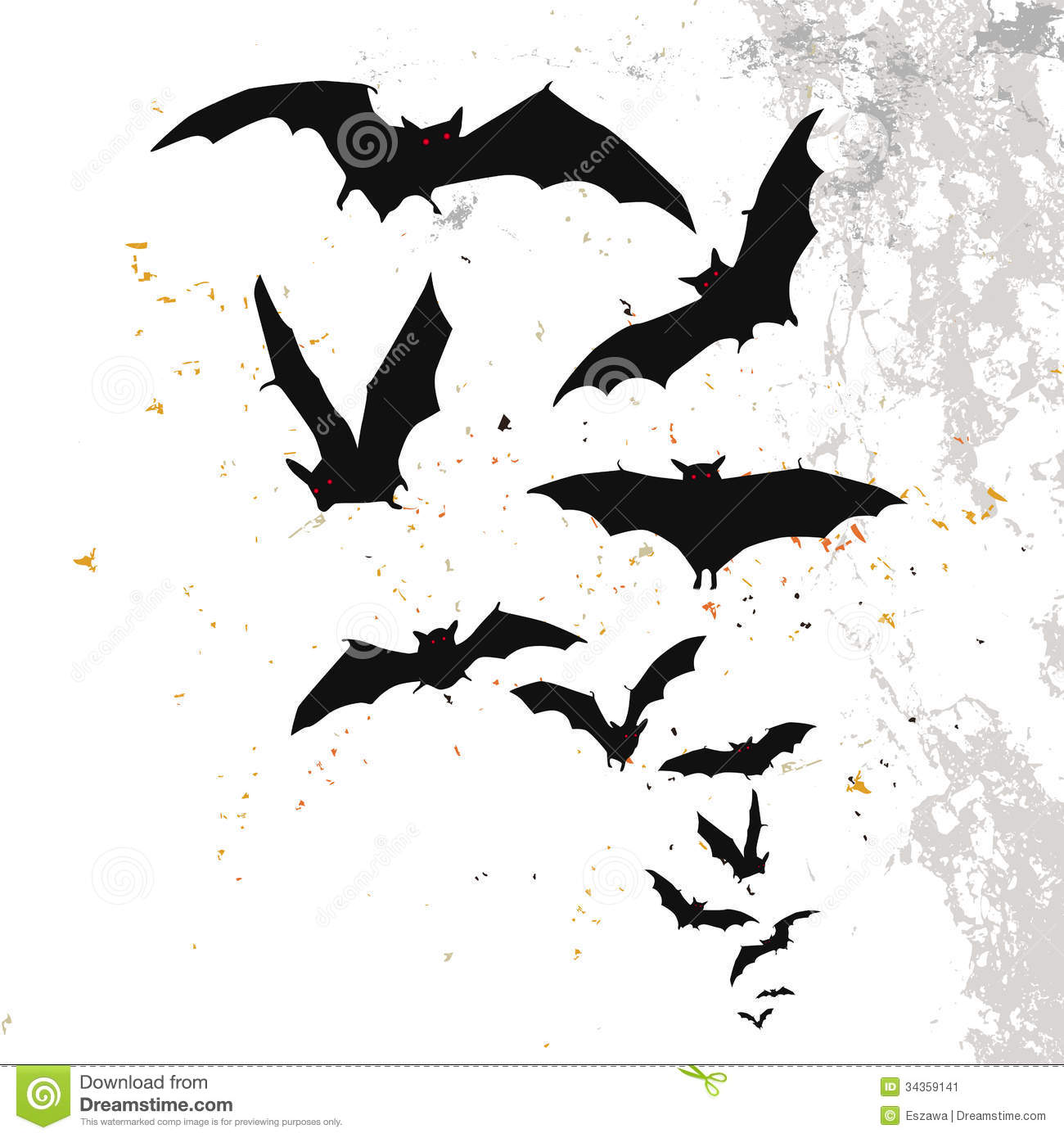Halloween Bat and Moon Silhouette Halloween Bat and Moon Silhouette