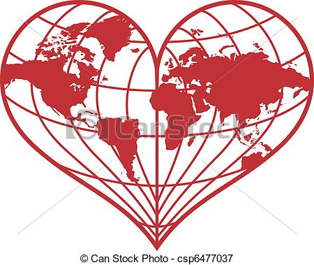 Heart Shaped Earth Clip Art