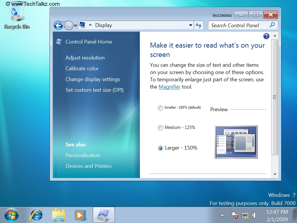 How to Change Font Size in Windows 7