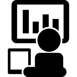 Icon Person On Computer