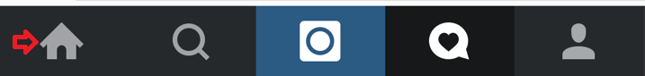 Instagram Home Icon Bar