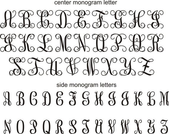 Interlocking Vine Monogram Font Free