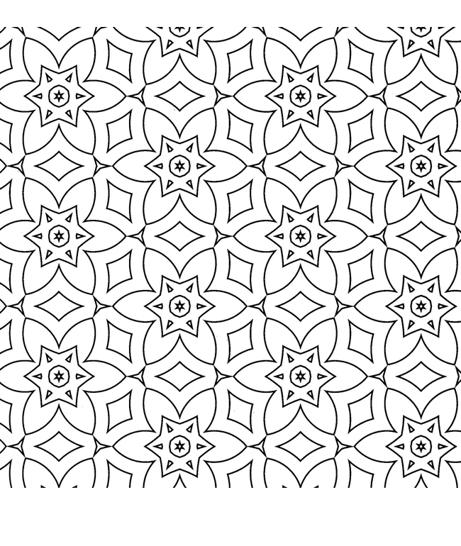 Islamic Geometric Patterns Coloring Pages
