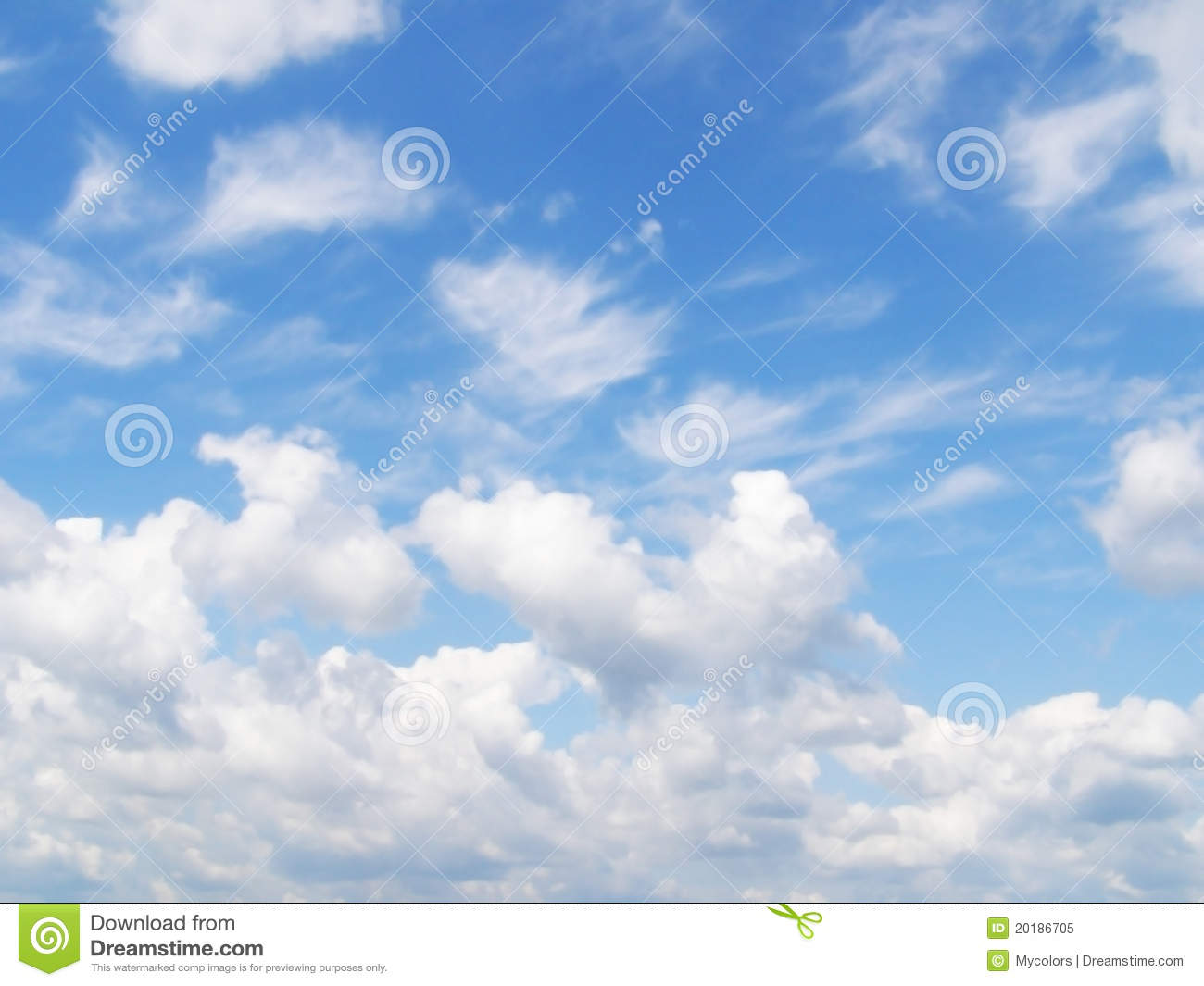 Light Blue Sky and Clouds