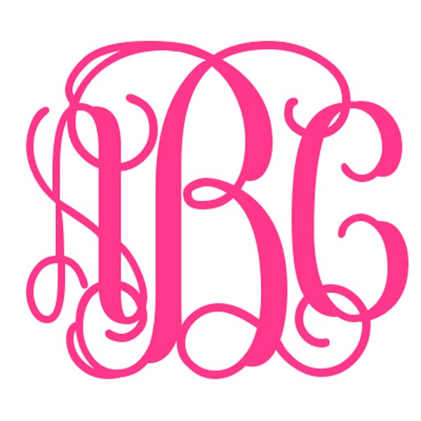 Monogram Car Decal Monogram Car Decal