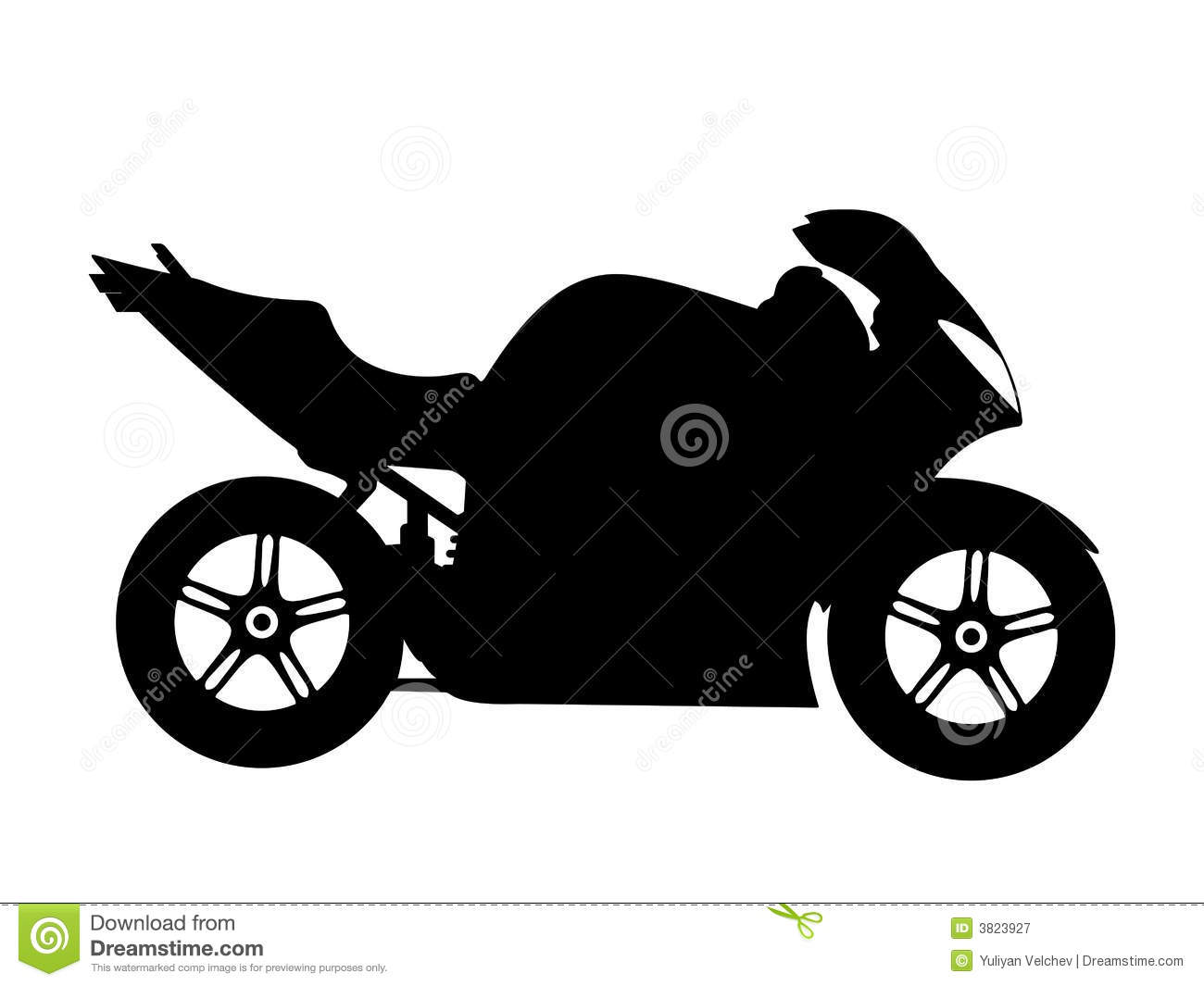 Motorcycle Silhouette Vector Art