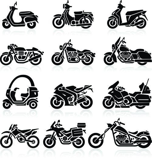 Motorcycle Silhouette Vector Free