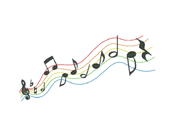 Music Notes Embroidery Designs