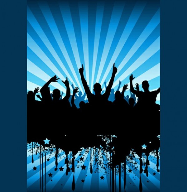 Party Silhouette Vector Free