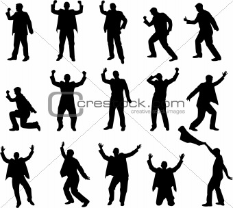 People Reaching Up Silhouette Man