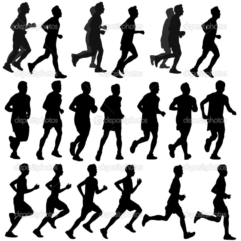 Person Running Silhouette Vector
