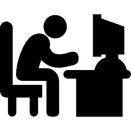 Person Typing On Computer Icon