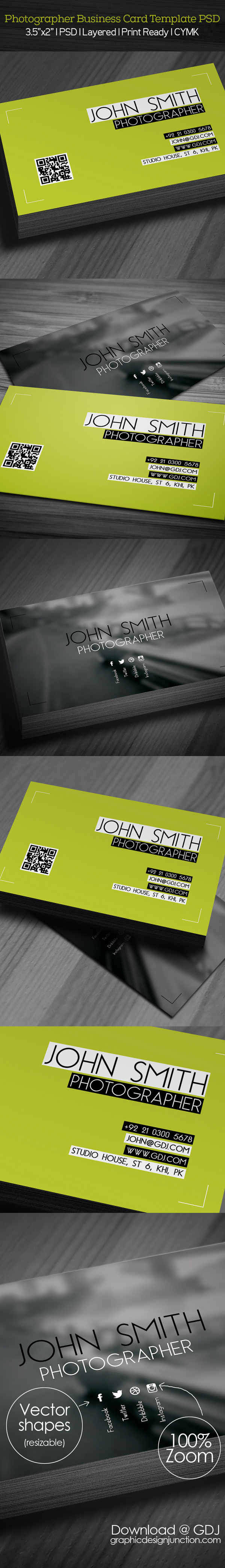 Photographer Business Card Template Free
