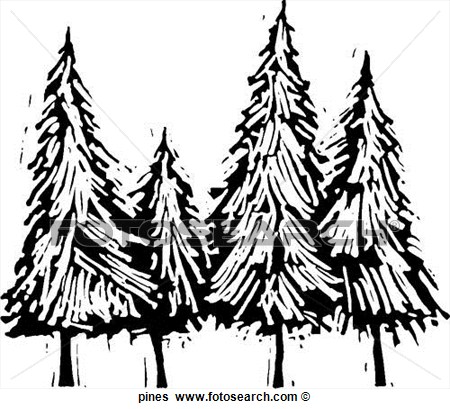 Pine Tree Line Clip Art