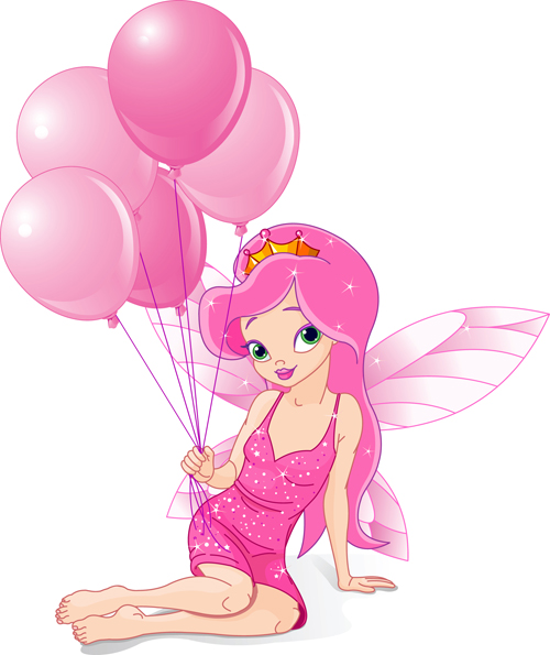 Pink Cartoon Fairy Princess