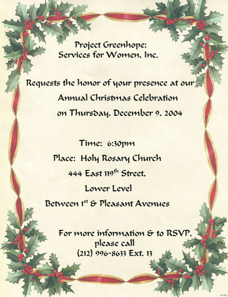 Printable Christmas Party Flyers