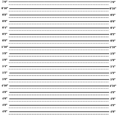 Printable Mugshot Height Chart