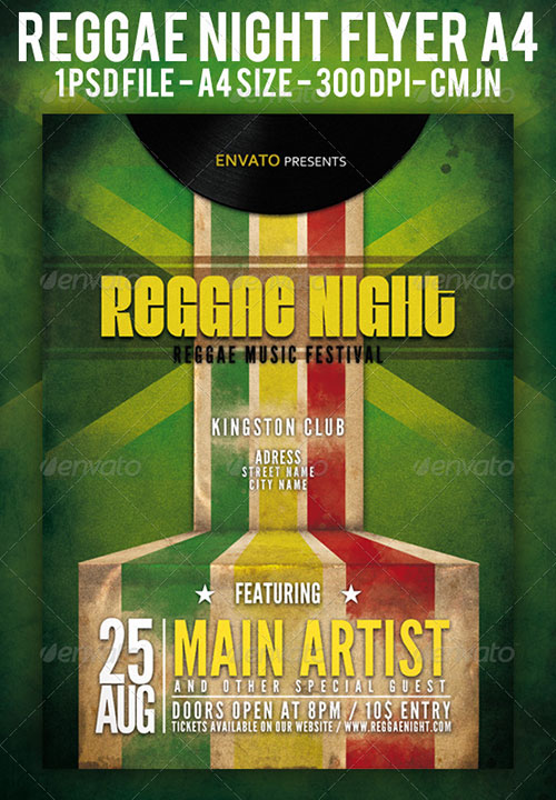 Reggae Club Flyer Templates