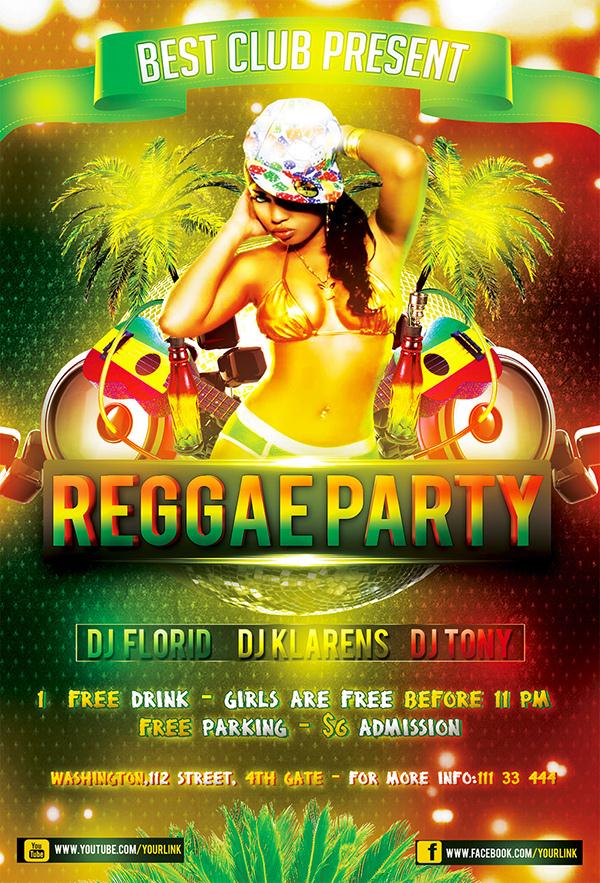 Reggae Party Flyer Template Free