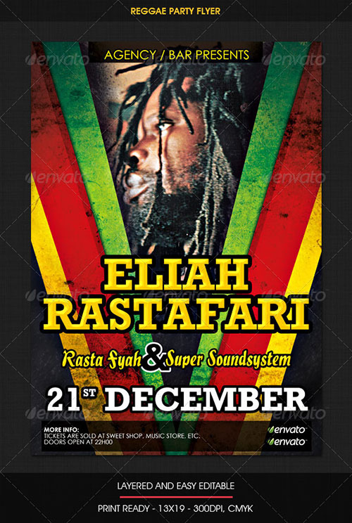 Reggae Party Flyer Template Free