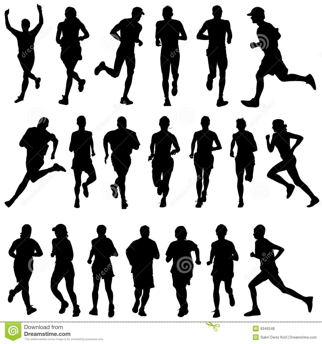 Runner Silhouette Vector Free