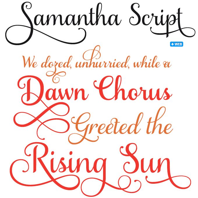 8 Samantha Font Free Images