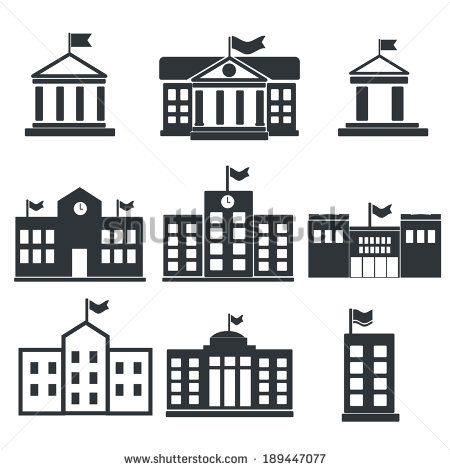 10 High School Building Icons Images