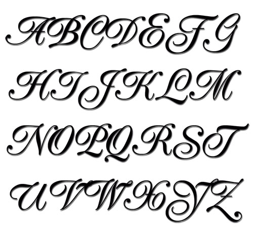 Script Fonts Alphabet
