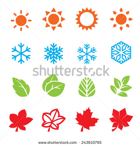 Seasons Vector Icons