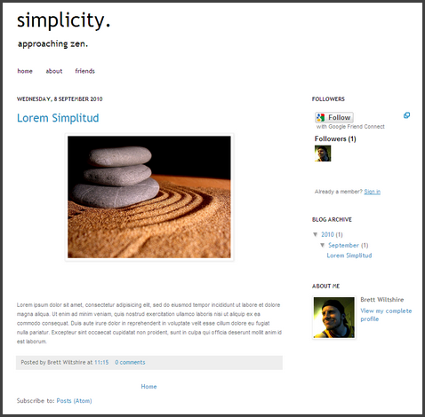 Simple Blog Template Blogger