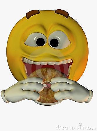 Smiley-Face Eating Donuts