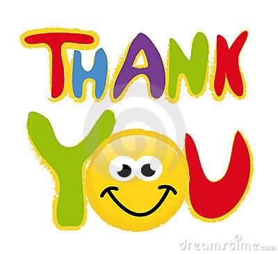 Smiley Thank You Clip Art Free