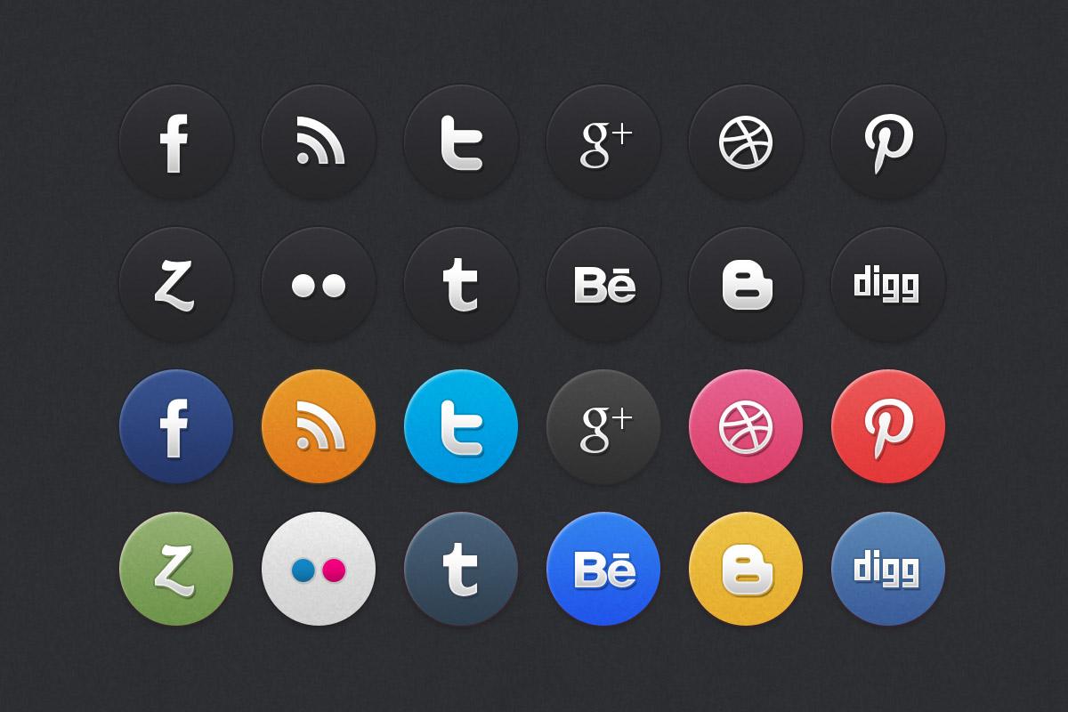 Social Media Icons Circle