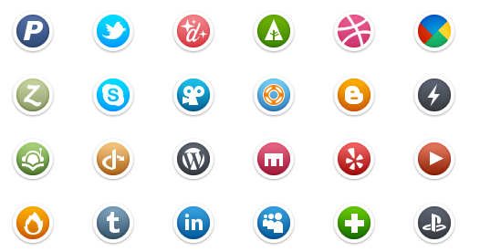 Social Media Icons Circle