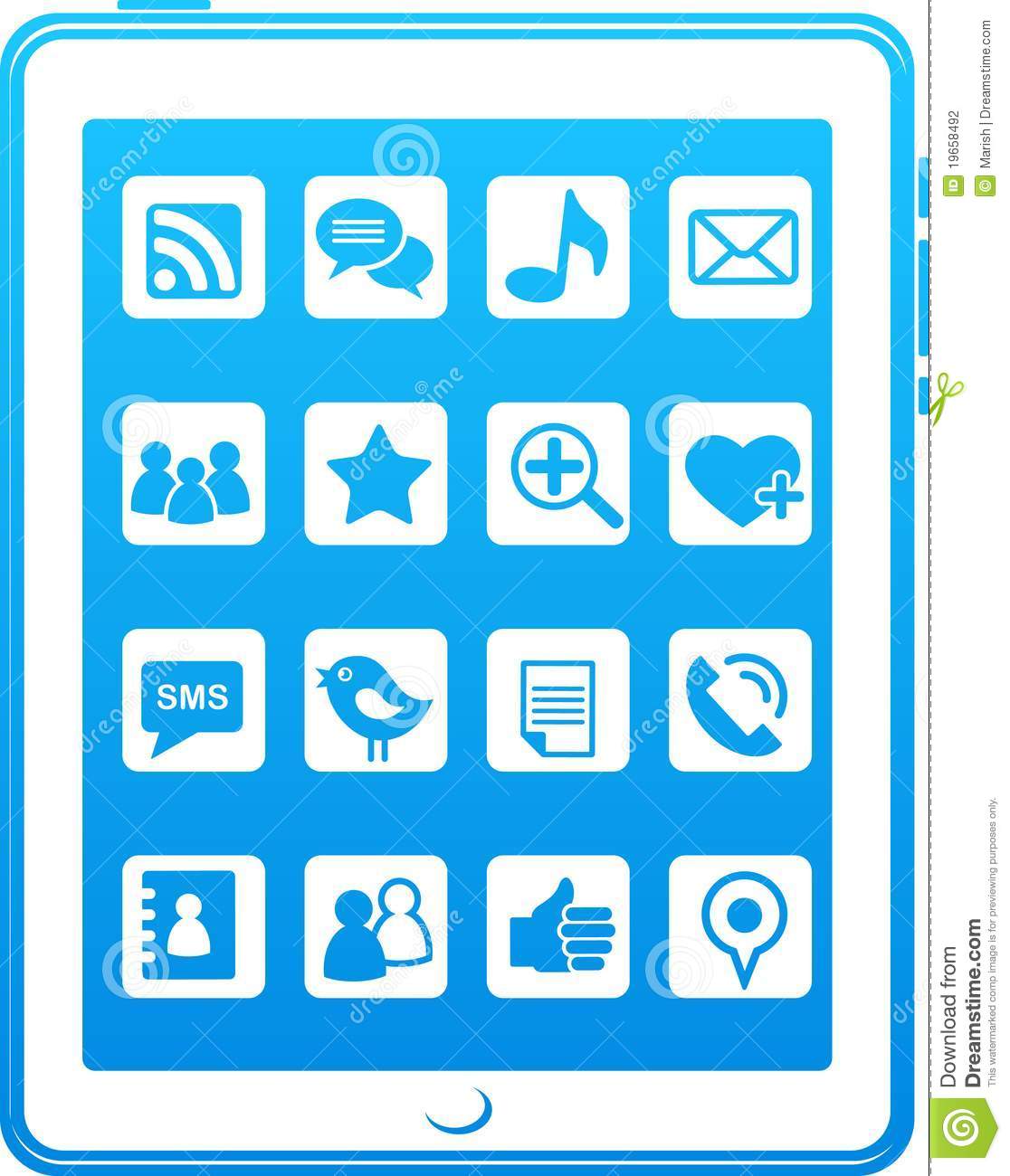 Social Media Icons Phone